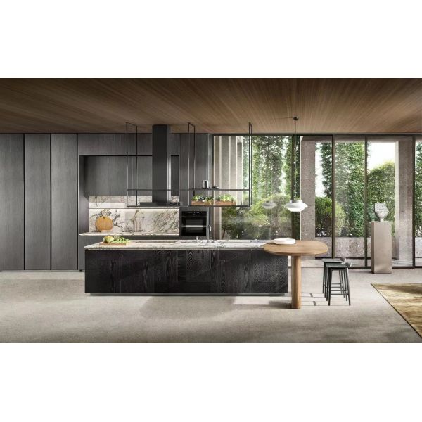 Modular Plywood Alder Kitchen Cabinets Pantry Set Customized