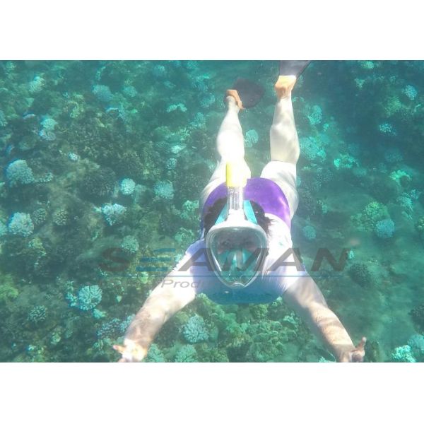 Маска шноркеля полной стороны сухие/оборудование спортов воды для взрослых и молодости