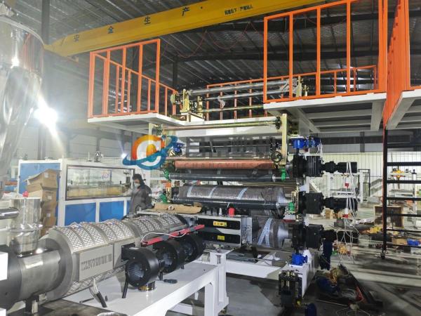 80/156 Máquina de extrusão de folhas de PVC Linha de produção de folhas de mármore de PVC UV