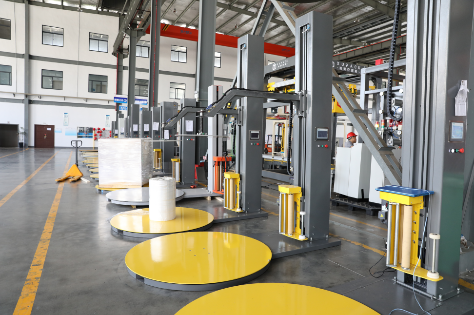 Automatic Winding Wrapper 220V Stretch Film Winding Machine Easy To Operate Pallet Packaging Machine