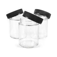 Frasco transparente resistente a crianças de 4 onças Embalagem de flores Frascos de vidro Recipientes