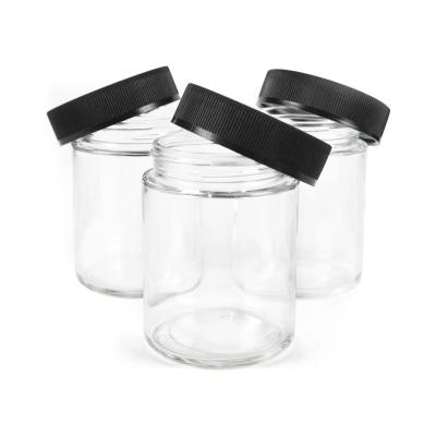 Frasco transparente resistente a crianças de 4 onças Embalagem de flores Frascos de vidro Recipientes