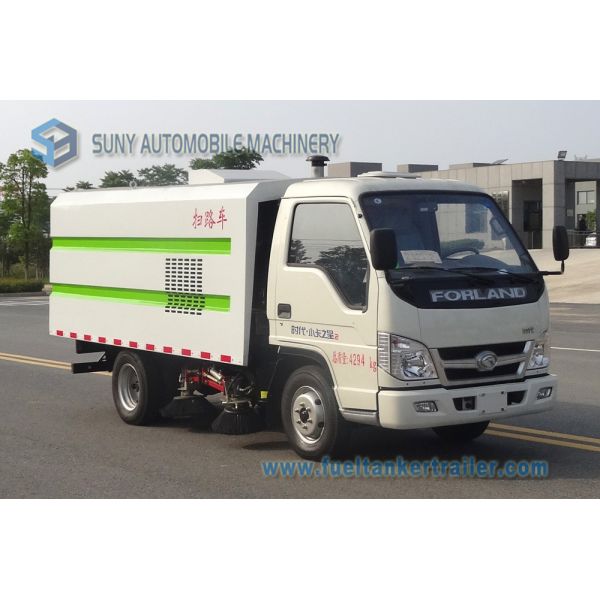 Forland 90hp LHD RHD Road Cleaning Truck Four Brushes Suction Sweeper Vehicle 2.5M3 Mini Street Sweeper Truck For Factor