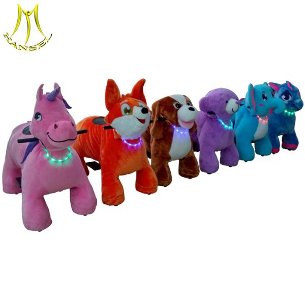 Hansel entertainment equipment plush unicorn electric scooter with battery for sale