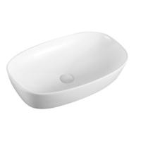 ALLWELL Chaozhou Color Blanco Baño Lavado de manos Cuenca de cerámica Lavabo Contador de la parte superior del lavabo en forma ovalada