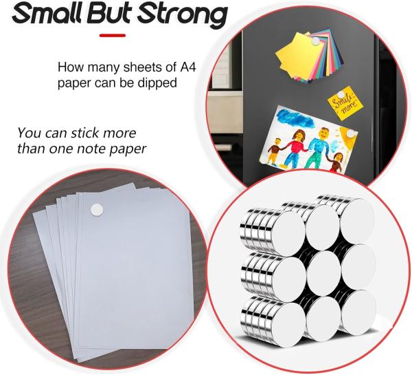 50Pcs Small Round Ndfeb Magnets For Fridge Whiteboard Office And Crafts