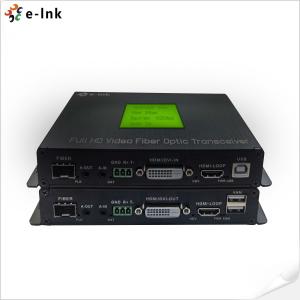 Cloud managed Multi-function DVI Fiber Converter 1Ch 1080P DVI + USB KVM + 1Ch