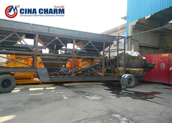 YHZS50 Mobile Batch Mix Plant 50m3/H Productivity CE ISO Approved