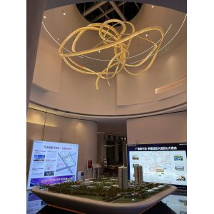 Customized Art Crystal Ribbon Chandelier for Banquet Halls Clubhouses Hotel