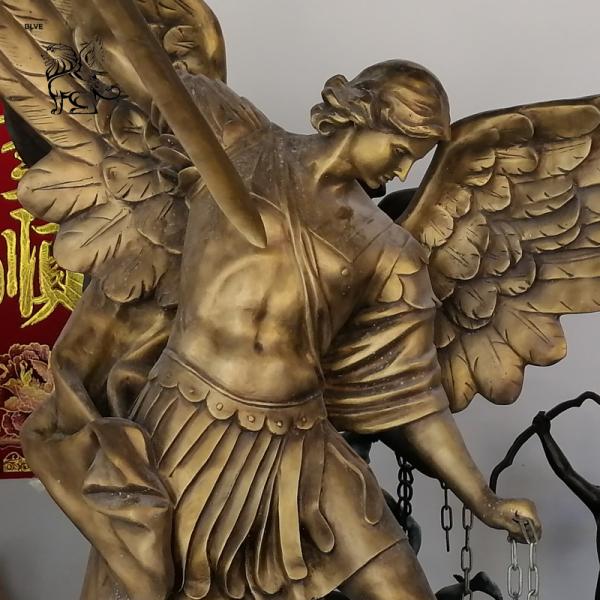 BLVE Archangel Michael Statue Bronze Sculpture Life Size Angel Gabriel Religious Famous Western Style