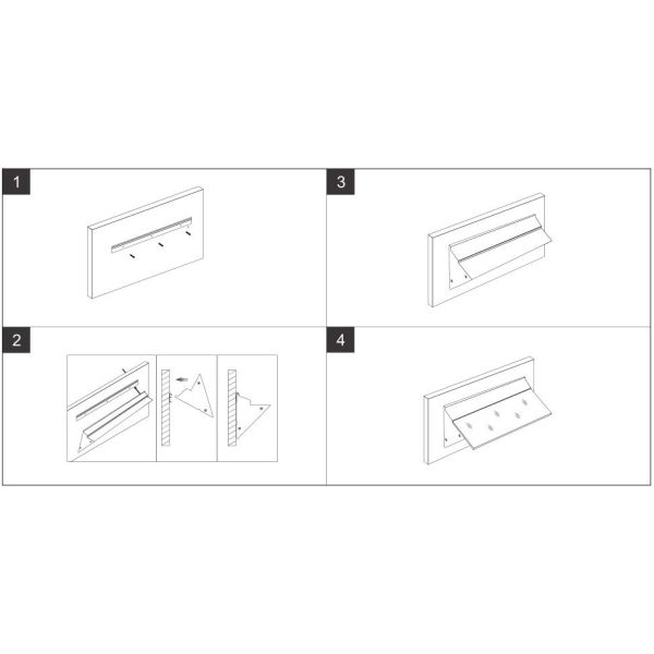 Стеклянное СИД полки под держателем стены освещения прокладки шкафа с индукцией стреловидности руки