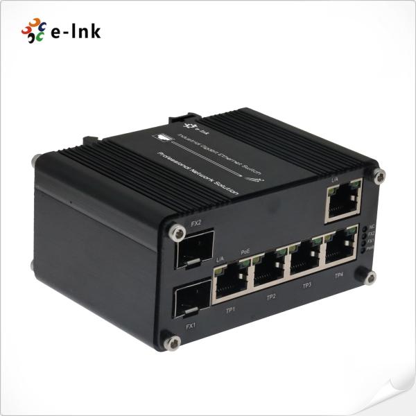 Industrial 4-Port 10/100/1000T 802.3bt PoE + 1-Port 10/100/1000T + 2-Port 100/1000X SFP Gigabit Ethernet Switch