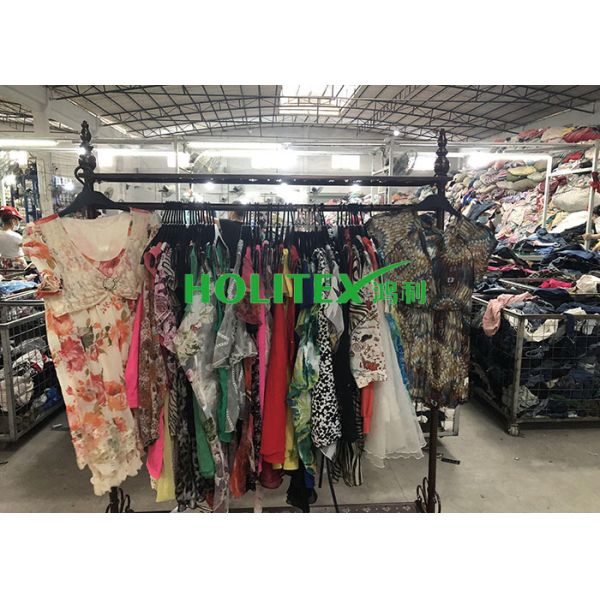 New York Style Used Womens Clothing Second Hand Silk Blouse For Ladies