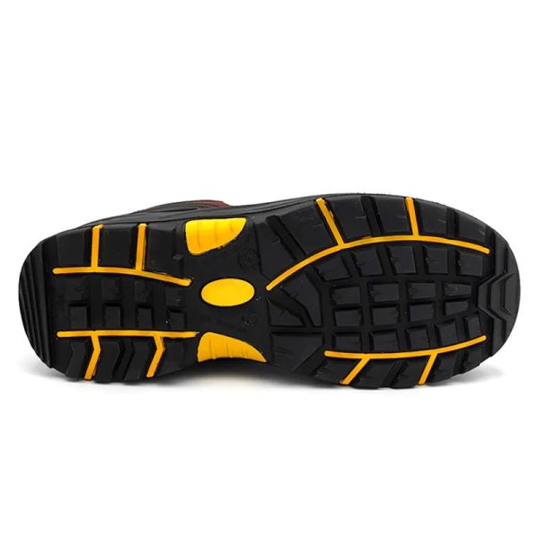 Chaussures en cuir Brown Crazy Horse Bottes de sécurité de protection industrielle S3