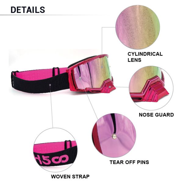 Customized Color Anti Slip Elastic Strap Motorcycle Racing Dirtbike Goggles Glasses