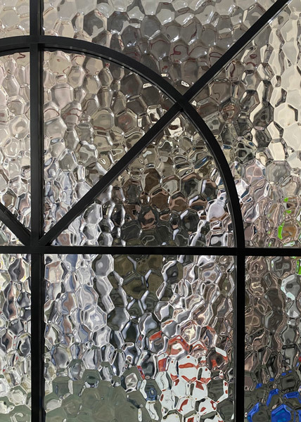 French Style Arched Glass Partition Window | Aluminum Profile with Double-Sided 3D Grids