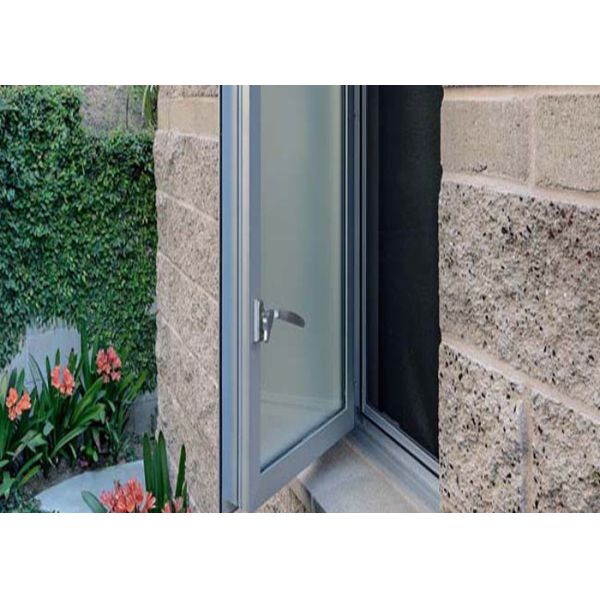 Single Glazed Glass Custom Aluminium Windows PVDF Finished With Hardware