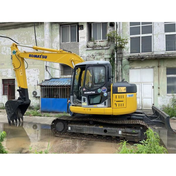 PC128US использовало вес Японии экскаватора KOMATSU работая 13 тонны с лезвием Dozer