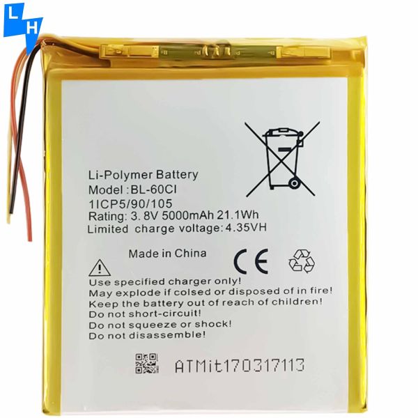 High Capacity Yellow Battery for itel 1703 BL-60CI 5000mAh RECHARGABLE