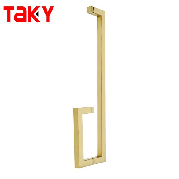 Hot Sale Stainless Steel 304 Gold Shower Handle Bathroom L Shape Square Pull Handle