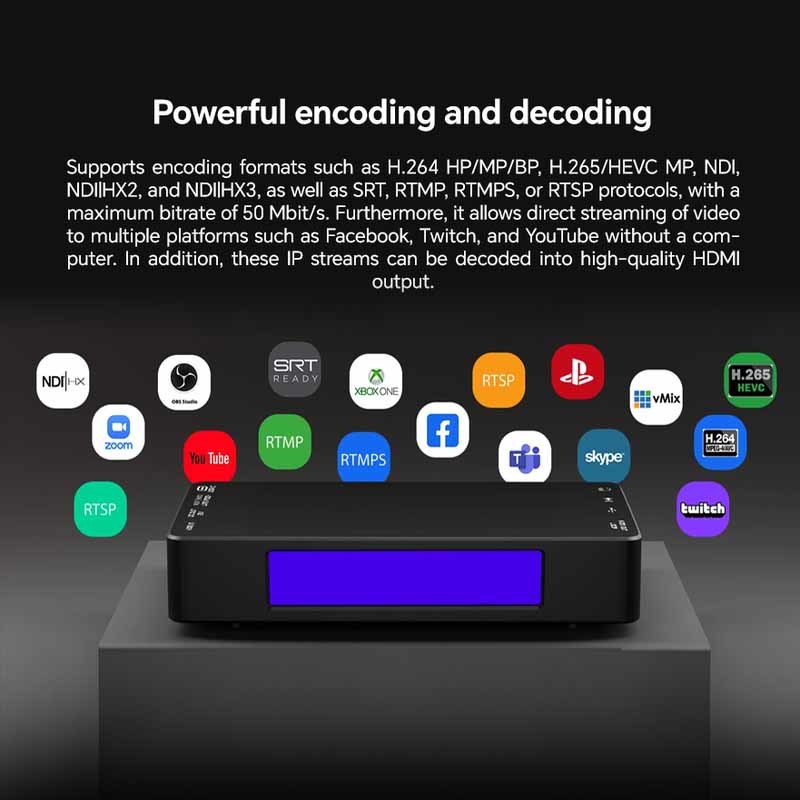 OEM Custom HD Video Encoder H.265 HDMI To IP Encoder For Hotel