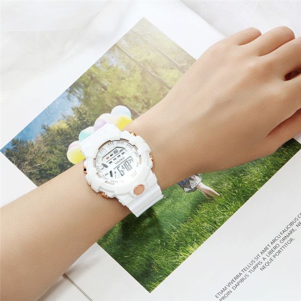 25.5cm Silicone Led Digital Sports Electronic Wristwatch OEM Available