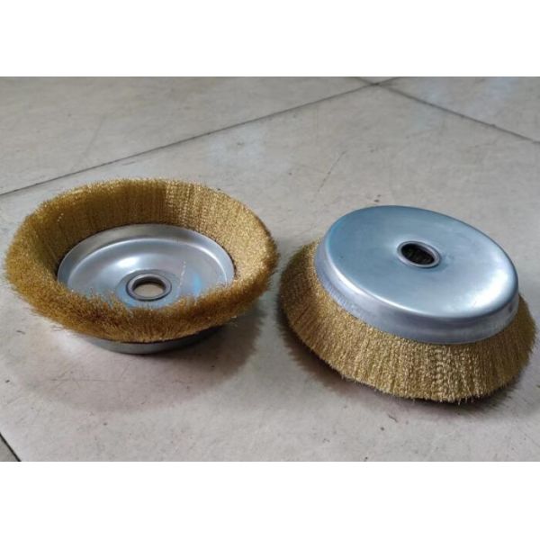 Siliver Color Cup 6 Inch Crimped Steel Wire Cup Brush for Removing Paint