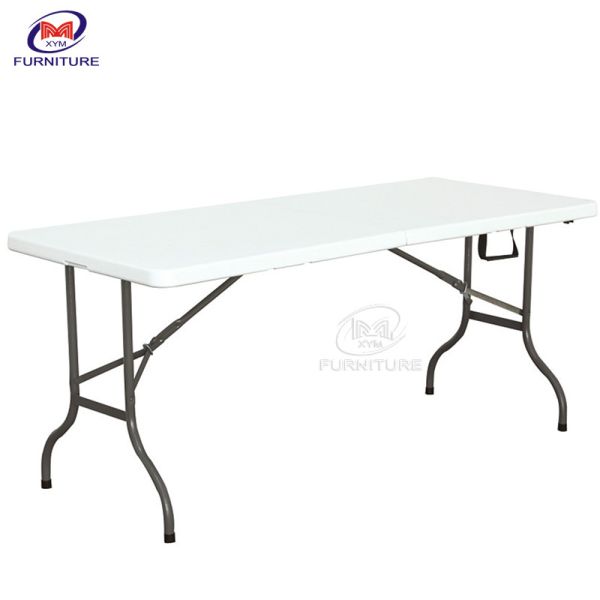 6ft Lightweight Round Outdoor Table And Chairs White Plastic Rectangular Folding Table