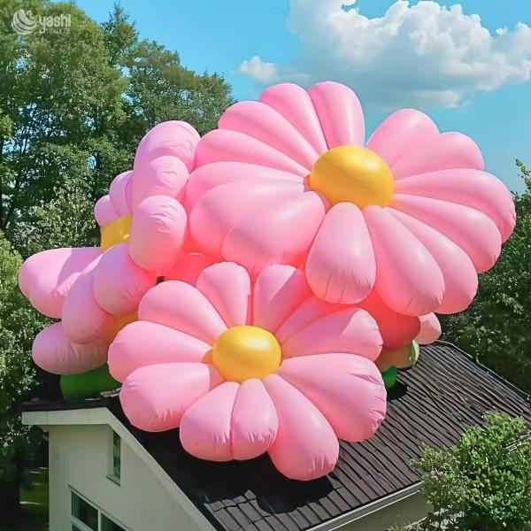 Customizable 3D Inflatable Balloon Flowers for Outdoor Wedding Decoration