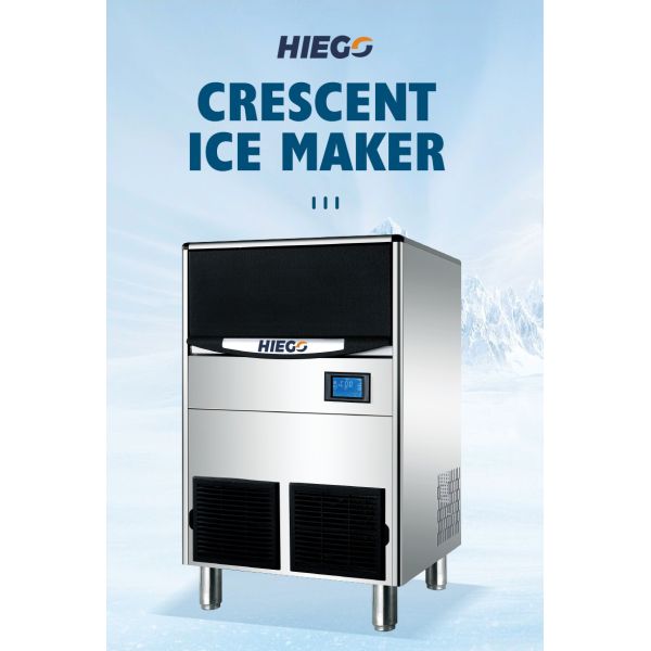 80 кг / 24 часа Crescent Ice Maker с воздушным охлаждением Портативный 80 кг промышленный льдогенератор