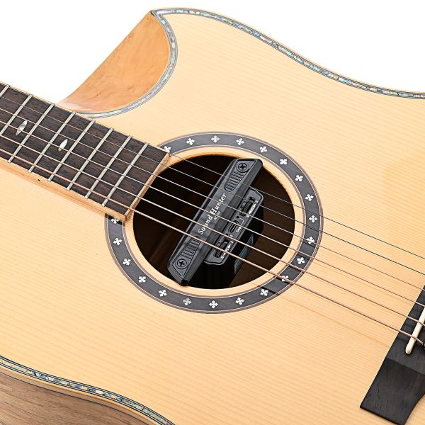 Активный звуковой отверстий гитарный пикап с микрофоном Humbucker Акустическая народная гитара Управление громкостью Sound Hunter AC-3G