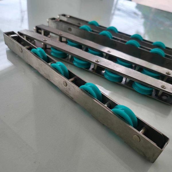 Logotipo de OEM 248mm de acero inoxidable 201 de nylon 4 ruedas de rodillo para ventanas o puertas corredizas