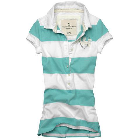 Stretch Cotton Mesh Red And White Striped Polo Shirt For Women 150g - 260g