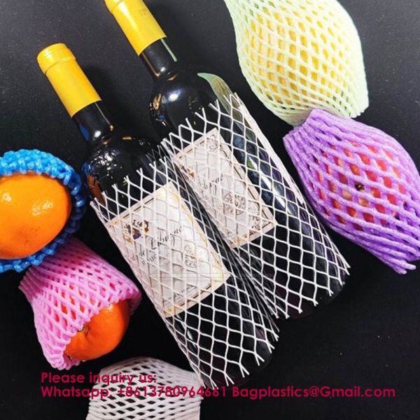 Fruit Foam Mesh Wrap Premium Quality Eco-Friendly Polyethylene Foam Fruit Nets For Fresh Produce Protective Packaging Agriculture Storage Shockproof Foam Protective Cover, Orange, Apple, Pear, Peach