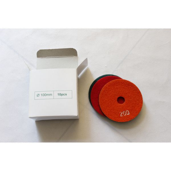 100mm Bush Hammer 3mm Diamond Wet Polishing Pads No 1500 Grit Diamond Polishing Tools