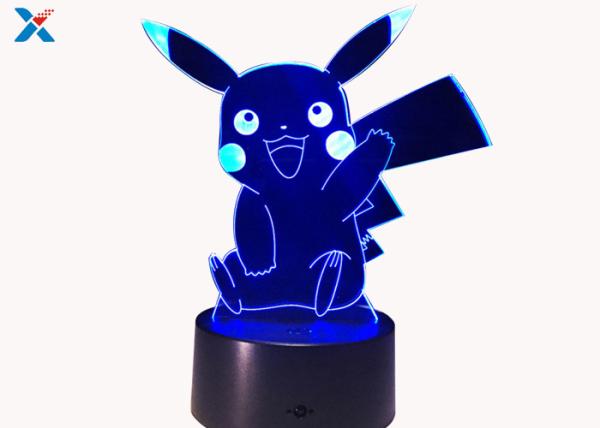 Colorful Acrylic Light Guide Panel 3D Light Guide Night Light Pikachu PokéMon