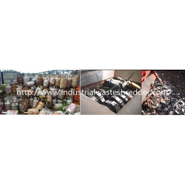 Шредер металла двойного вала промышленный, шредер обломока металла баллона