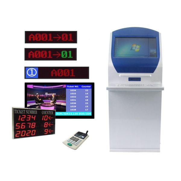 Free Standing Self Service Queue System Ticket Dispenser