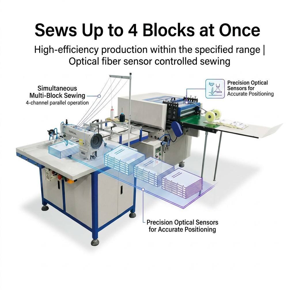 Multi-Block Sewing HX1800CTSO Machine Supports Up To Four Book Blocks At One Time