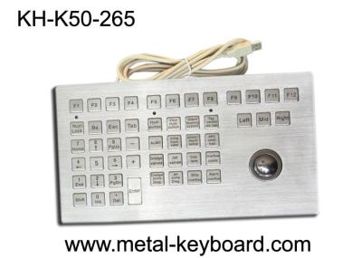 Teclado industrial da taxa IP65 impermeável com o Trackball áspero do metal do Trackball