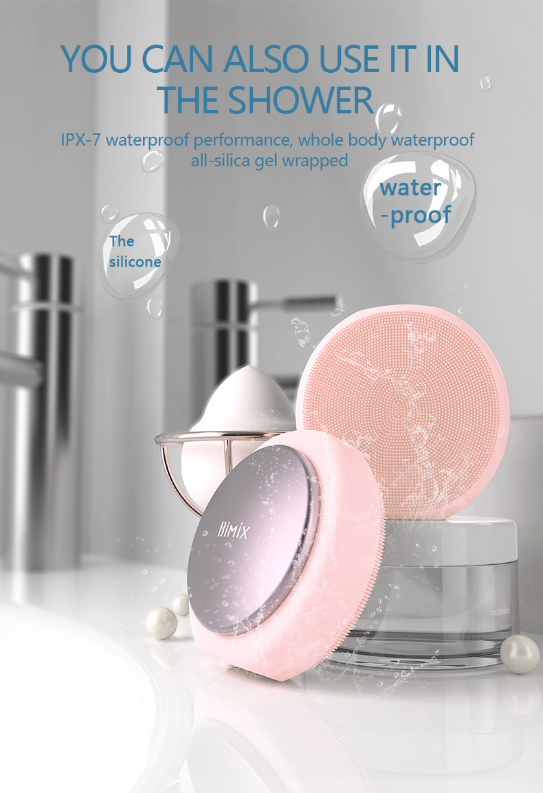 Щетка Exfoliator стороны силикона тепла IPX7 45℃ мини
