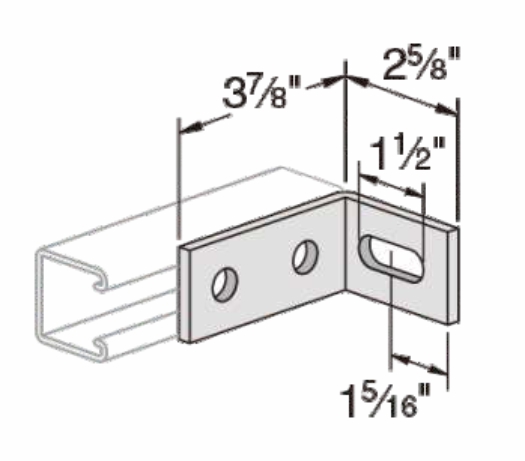 Алюминиевый прорезанный 90 кронштейн распорки отверстия штуцеров 2 угла распорки степени