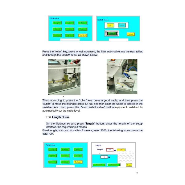 AC ватта 220V автомата для резки 450 кабеля оптического волокна 1.6m/s