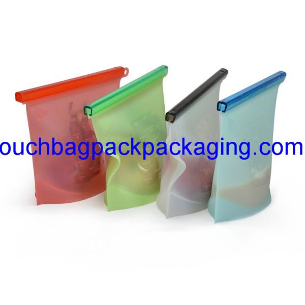 Silicone Food Bag, silicon packaging bag reusable for vegetable pack of 4