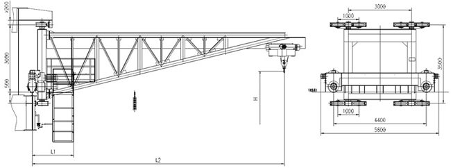 Стена стиля Европы установила кран кливера Slewing поднимает анти- нарушение планов