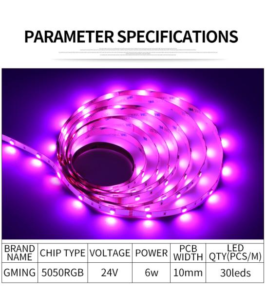 PWB hidrófilo da tira 10mm de 6W 30les/M Flexible Rgb Led