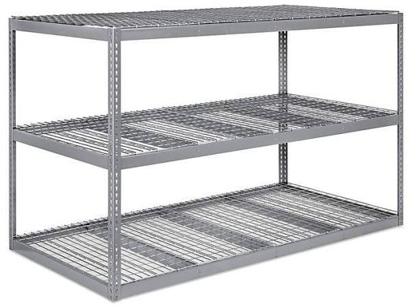 Long Span Commercial Wire Shelving Heavy Duty Wire Decking 48 x 24 x 48