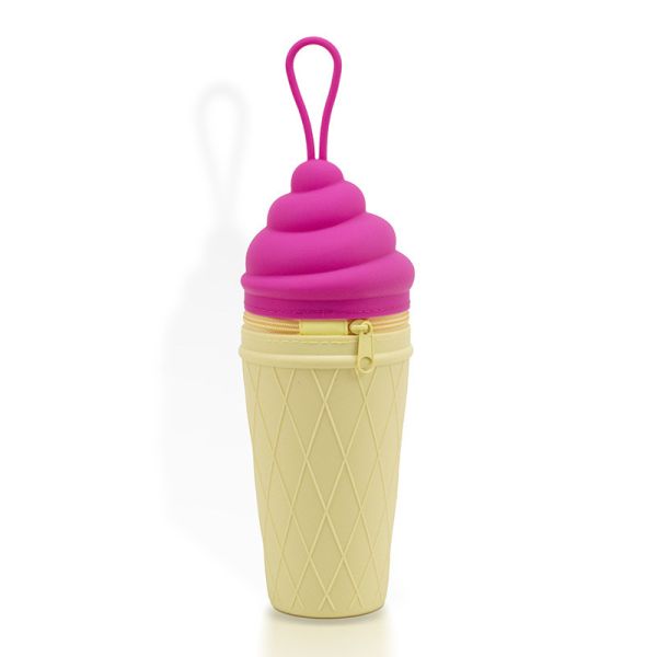 Красивое мороженое Силиконовый карандаш Капсула карандаш Сумка канцелярские принадлежности Ручка держатель для студентов школьные принадлежности Рождественский подарок