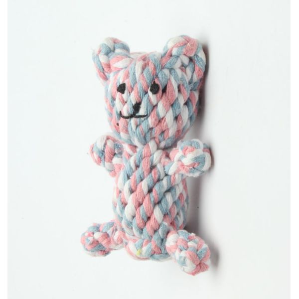 Professional Lovely Rope Bear Dog Toy  Bright Color  BSCI Certification