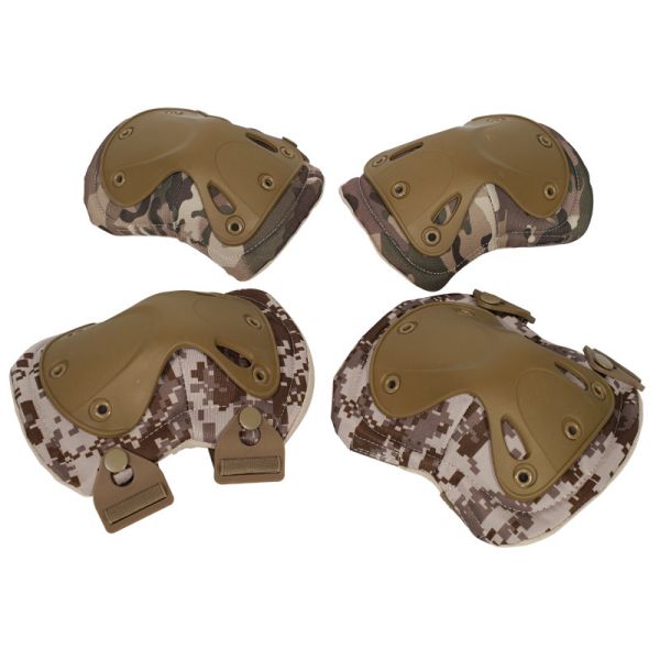 Professional Camouflage TPR Elbow Support and Knee Pads for Active Sports Enthusiasts